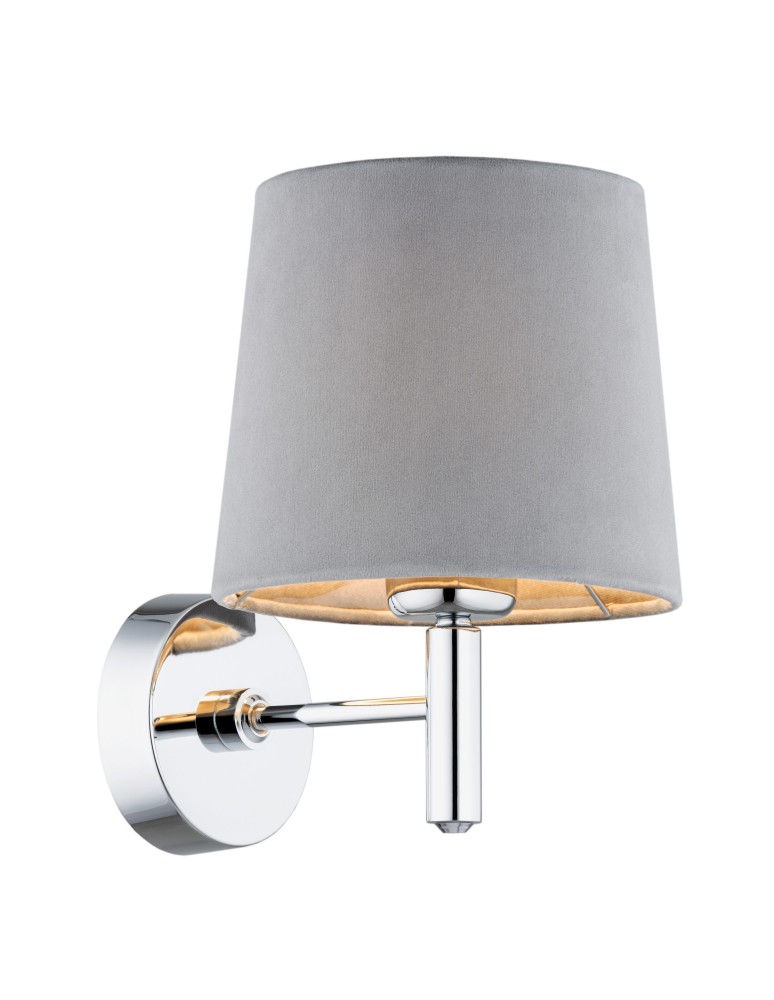 Wall lamps with lampshade - Argon BOLZANO PLUS wall lamp 1 pł. 1x15W (max) dark grey chrome 4725 - product kolory-swiatla.pl 1