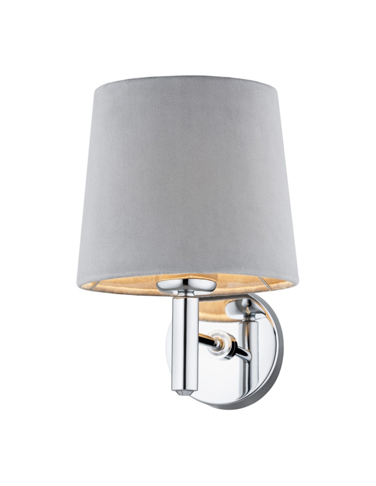 Wall lamps with lampshade - Argon BOLZANO PLUS wall lamp 1 pł. 1x15W (max) dark grey chrome 4725 - product kolory-swiatla.pl 3