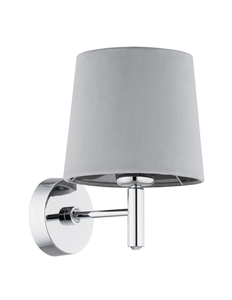 Wall lamps with lampshade - Argon BOLZANO PLUS wall lamp 1 pł. 1x15W (max) dark grey chrome 4725 - product kolory-swiatla.pl 4