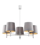 5-point chandeliers - Argon BOLZANO PLUS chandelier 5 fl. 5x15W (max) dark grey chrome 2108 - product 1