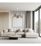 5-point chandeliers - Argon BOLZANO PLUS chandelier 5 fl. 5x15W (max) dark grey chrome 2108 - product 2