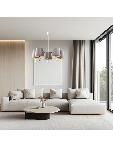 Argon BOLZANO PLUS chandelier 5 fl. 5x15W (max) dark grey chrome 2108 - product 2