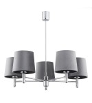 5-point chandeliers - Argon BOLZANO PLUS chandelier 5 fl. 5x15W (max) dark grey chrome 2108 - product 3