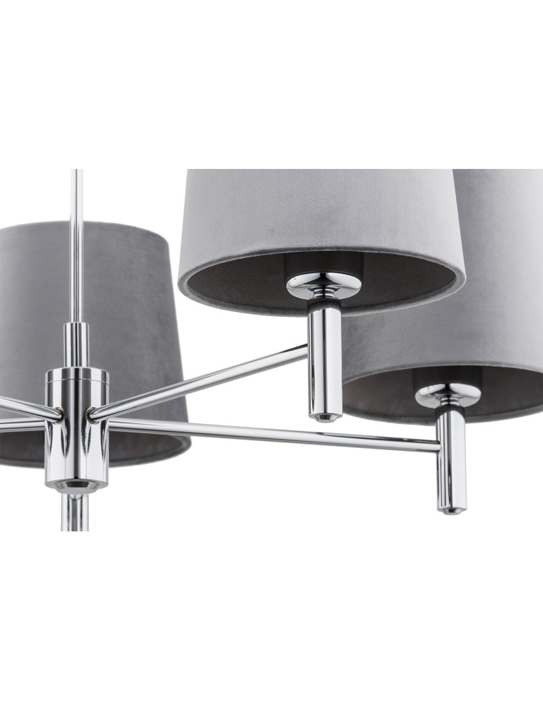 5-point chandeliers - Argon BOLZANO PLUS chandelier 5 fl. 5x15W (max) dark grey chrome 2108 - product kolory-swiatla.pl 5