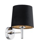Wall lamps with lampshade - Argon BOLZANO PLUS wall lamp 1 pł. 1x15W (max) black chrome 4726 - product 1