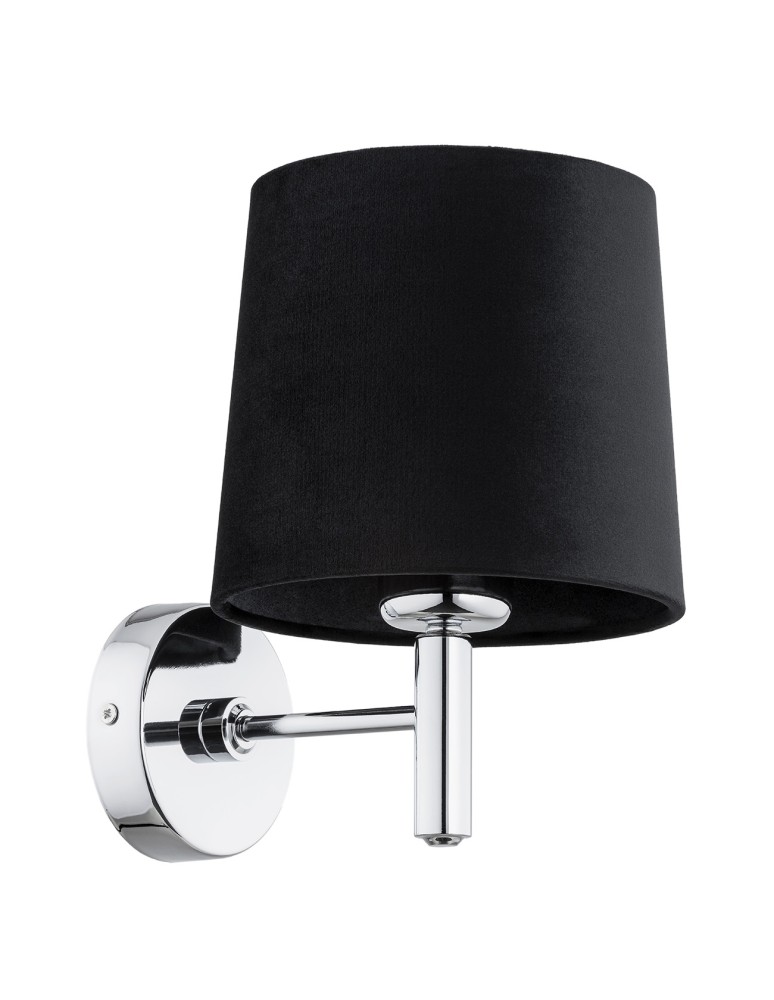 Wall lamps with lampshade - Argon BOLZANO PLUS wall lamp 1 pł. 1x15W (max) black chrome 4726 - product kolory-swiatla.pl 3