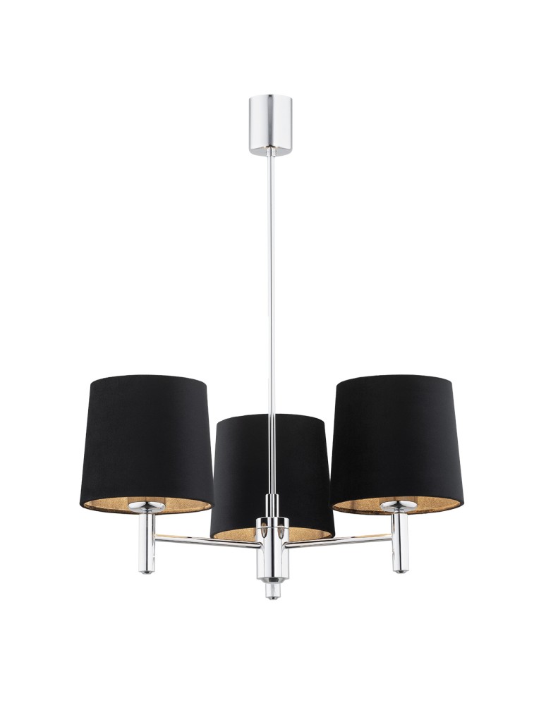 3-point chandelier - Argon BOLZANO PLUS 3 fl. chandelier 3x15W (max) black chrome 6108 - product kolory-swiatla.pl 1