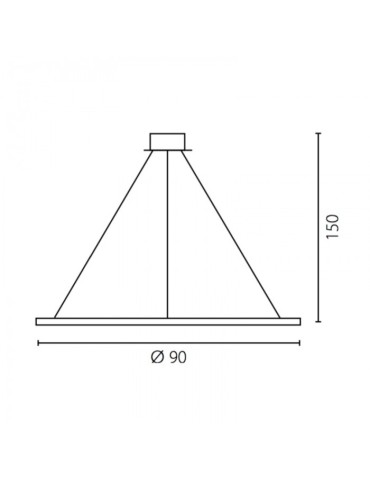RAMKO Echo Żyrandol 90 LED Wewnętrzny 67891 - produkt 2