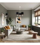 3-point chandelier - Argon BOLZANO PLUS 3 fl. chandelier 3x15W (max) black chrome 6108 - product 2