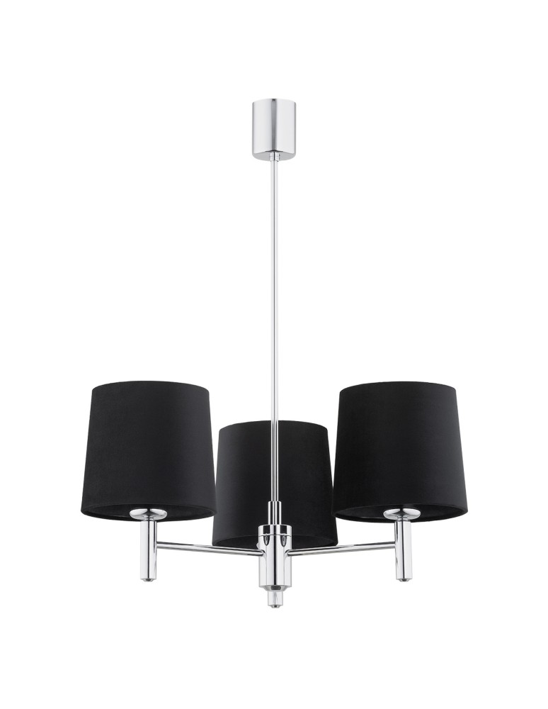 3-point chandelier - Argon BOLZANO PLUS 3 fl. chandelier 3x15W (max) black chrome 6108 - product kolory-swiatla.pl 3