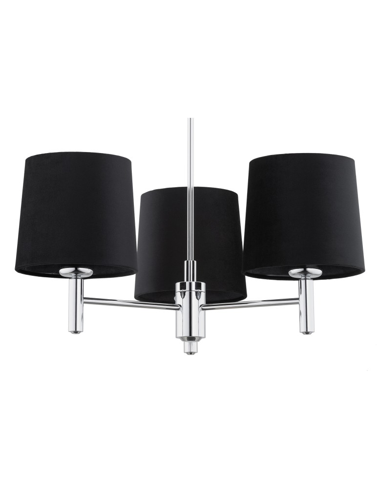 3-point chandelier - Argon BOLZANO PLUS 3 fl. chandelier 3x15W (max) black chrome 6108 - product kolory-swiatla.pl 4