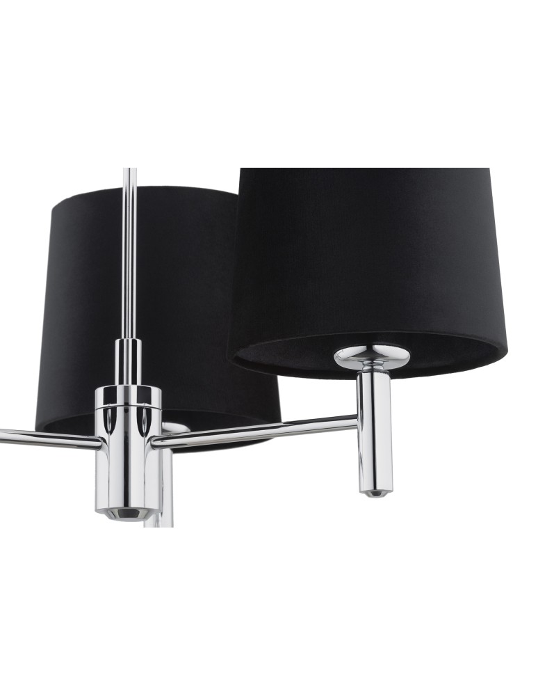 3-point chandelier - Argon BOLZANO PLUS 3 fl. chandelier 3x15W (max) black chrome 6108 - product kolory-swiatla.pl 5