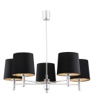 5-point chandeliers - Argon BOLZANO PLUS chandelier 5 fl. 5x15W (max) black chrome 2104 - product 1