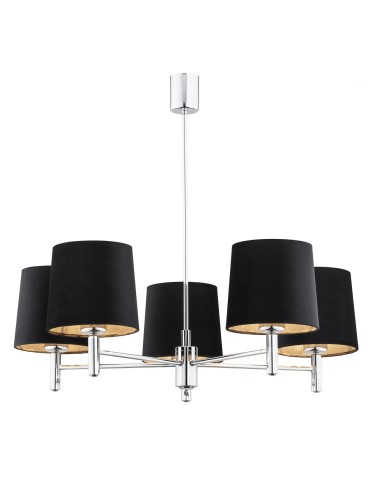 Argon BOLZANO PLUS chandelier 5 fl. 5x15W (max) black chrome 2104