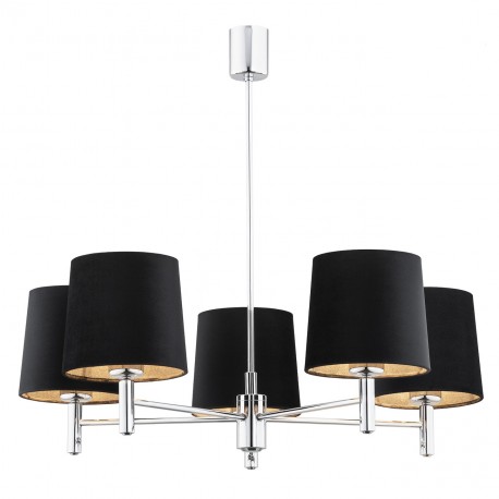 Argon BOLZANO PLUS żyrandol 5 pł. 5x15W (max) czarny chrom 2104
