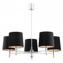 Argon BOLZANO PLUS żyrandol 5 pł. 5x15W (max) czarny chrom 2104