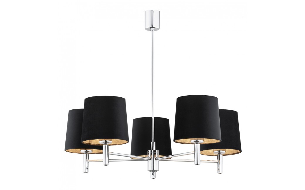 Argon BOLZANO PLUS żyrandol 5 pł. 5x15W (max) czarny chrom 2104