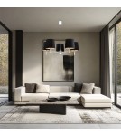 5-point chandeliers - Argon BOLZANO PLUS chandelier 5 fl. 5x15W (max) black chrome 2104 - product 2