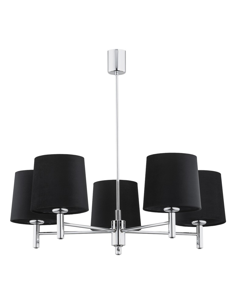 5-point chandeliers - Argon BOLZANO PLUS chandelier 5 fl. 5x15W (max) black chrome 2104 - product kolory-swiatla.pl 3