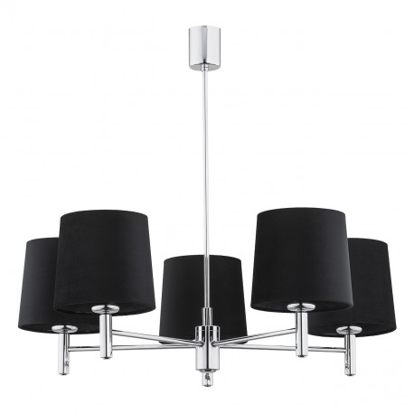 Argon BOLZANO PLUS żyrandol 5 pł. 5x15W (max) czarny chrom 2104