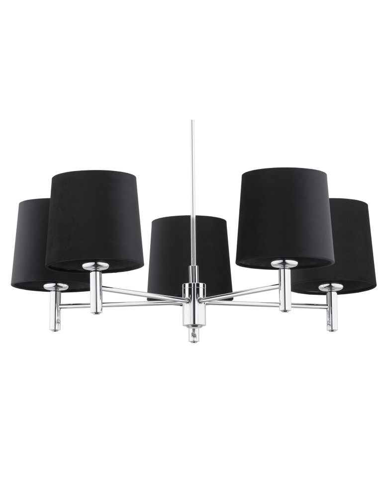 5-point chandeliers - Argon BOLZANO PLUS chandelier 5 fl. 5x15W (max) black chrome 2104 - product kolory-swiatla.pl 4