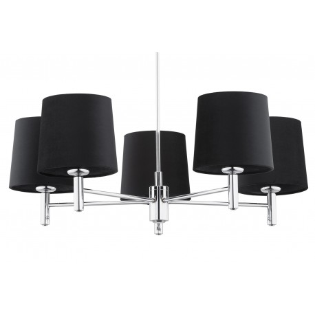 Argon BOLZANO PLUS żyrandol 5 pł. 5x15W (max) czarny chrom 2104