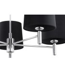 5-point chandeliers - Argon BOLZANO PLUS chandelier 5 fl. 5x15W (max) black chrome 2104 - product 5