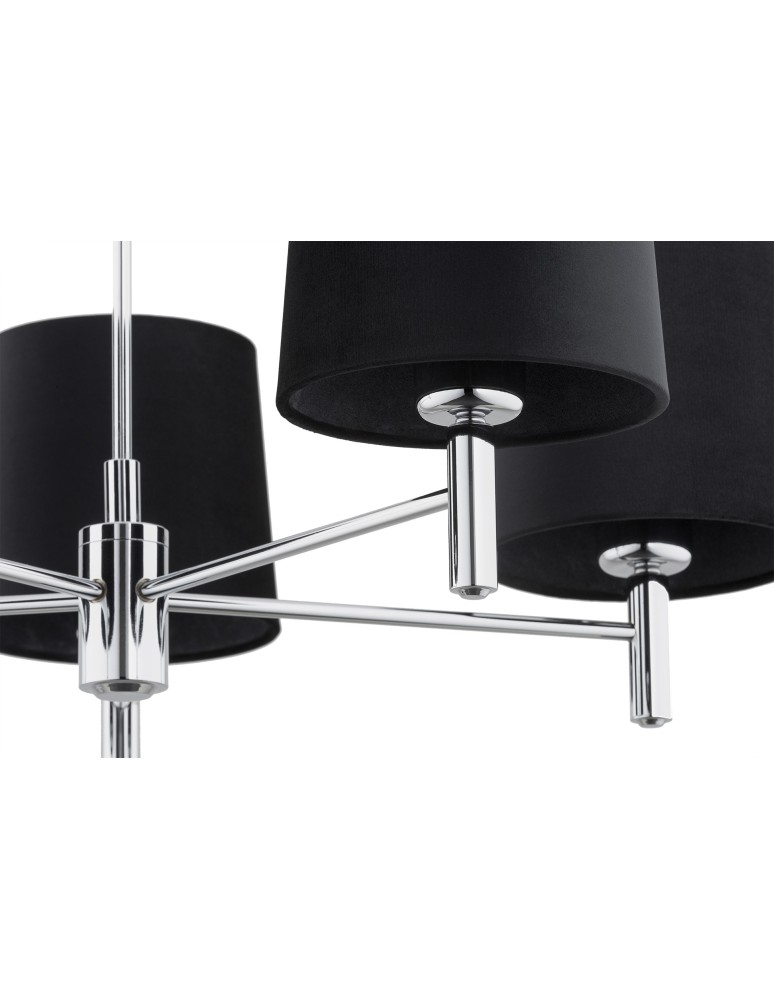 5-point chandeliers - Argon BOLZANO PLUS chandelier 5 fl. 5x15W (max) black chrome 2104 - product kolory-swiatla.pl 5