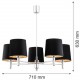 Argon BOLZANO PLUS żyrandol 5 pł. 5x15W (max) czarny chrom 2104