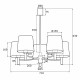 Argon BOLZANO PLUS żyrandol 5 pł. 5x15W (max) czarny chrom 2104