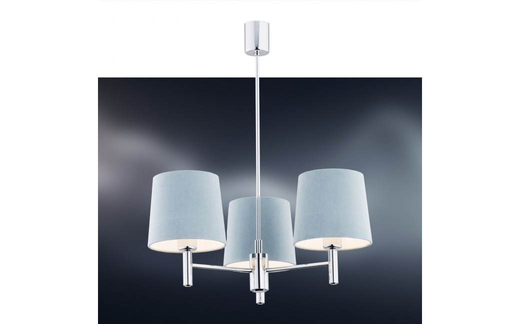 Argon BOLZANO żyrandol 3 pł. 3x15W (max) błękitny chrom 1383
