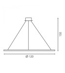 Pendant lamps circles - RAMKO Echo Outdoor 120 LED Chandelier 67885 - product 2