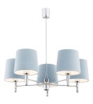 5-point chandeliers - Argon BOLZANO 5 fl. chandelier 5x15W (max) blue chrome 2076 - product 1