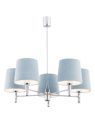 Argon BOLZANO 5 fl. chandelier 5x15W (max) blue chrome 2076