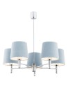 Argon BOLZANO 5 fl. chandelier 5x15W (max) blue chrome 2076