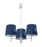 3-point chandelier - Argon BOLZANO 3 fl. chandelier 3x15W (max) navy blue chrome 1381 - product 1