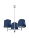 Argon BOLZANO 3 fl. chandelier 3x15W (max) navy blue chrome 1381