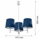 Argon BOLZANO żyrandol 3 pł. 3x15W (max) granat chrom 1381