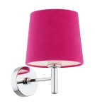 Wall lamps with lampshade - Argon BOLZANO wall lamp 1 pł. 1x15W (max) pink chrome 3909 - product 1