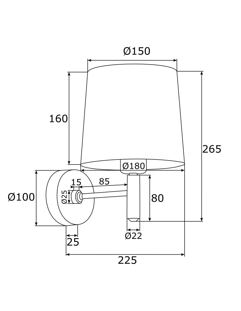 Wall lamps with lampshade - Argon BOLZANO wall lamp 1 pł. 1x15W (max) pink chrome 3909 - product kolory-swiatla.pl 4