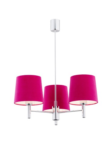 Argon BOLZANO 3 fl. chandelier 3x15W (max) pink chrome 1382