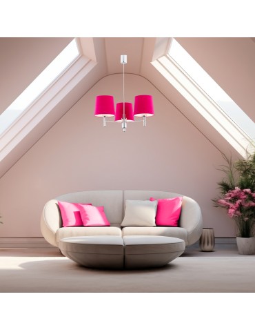 Argon BOLZANO 3 fl. chandelier 3x15W (max) pink chrome 1382 - product 2