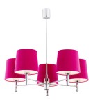 5-point chandeliers - Argon BOLZANO 5 fl. chandelier 5x15W (max) pink chrome 2075 - product 1