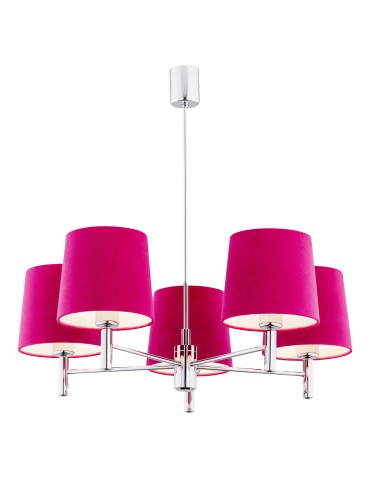 Argon BOLZANO 5 fl. chandelier 5x15W (max) pink chrome 2075