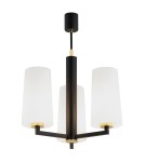 3-point chandelier - Argon CAMELOT PLUS 3 fl. chandelier 3x15W (max) opal mat black mat 6143 - product 1