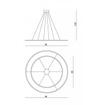 Pendant lamps circles - RAMKO Echo Chandelier 60 + 90 LED 67934 - product 2