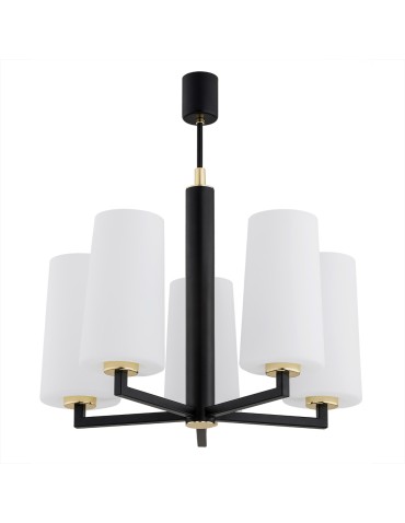 Argon CAMELOT PLUS chandelier 5 fl. 5x15W (max) opal mat black mat 2114 - product 2