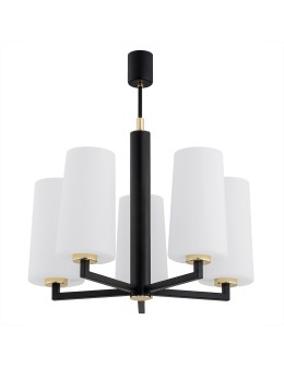 Argon CAMELOT PLUS żyrandol 5 pł. 5x15W (max) opal mat czarny mat 2114 - produkt 2