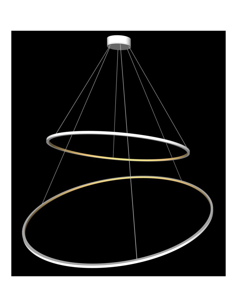 Pendant lamps circles - RAMKO Echo Chandelier 60 + 90 LED 67934 - product kolory-swiatla.pl 3