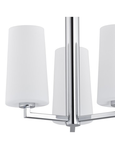 Argon CAMELOT 3 fl. chandelier 3x15W (max) chrome frame opal matt lampshades 1224 - product 2